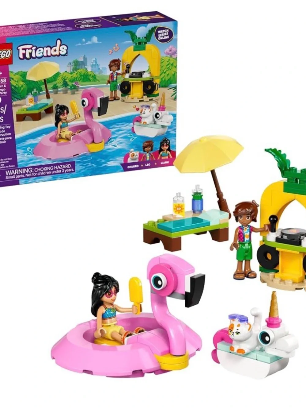 LEGO Pink Flamingo & Unicorn Pool Float Playset - Kids Toys 99 pc